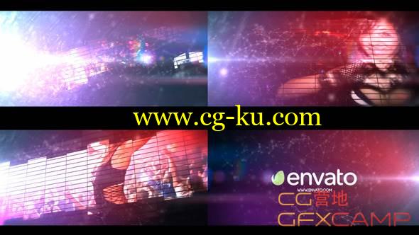 AE模板-音乐跳动Plexus点线背景舞会 VideoHive Equalizer Logo的图片1