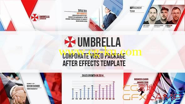 AE模板-企业公司合作团队人员商品信息介绍 VideoHive Umbrella – Corporate Video Package的图片1