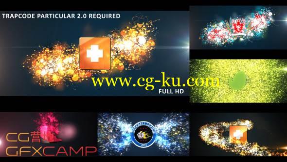 AE模板-漂亮粒子汇聚消散展示工具包 VideoHive Glowing Particles Logo Reveal Pack 01的图片1