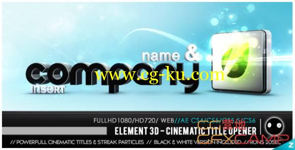 AE模板-E3D震撼文字开场展示 VideoHive Element 3D – Cinematic Titles Opener的图片1