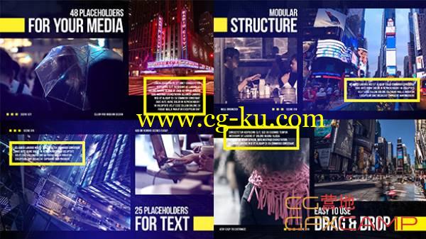 AE模板-城市时尚视频图片杂志拼贴滑动展示 VideoHive Big City Slides的图片1