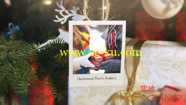 AE模板-圣诞节圣诞树新年卡片拍立得照片展示 VideoHive Christmas and New Year Photo Gallery的图片1