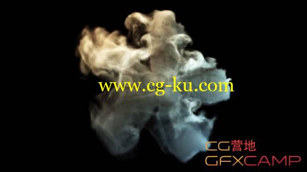 XP+TFD粒子流体插件制作烟雾花朵开花C4D教程 Cinema 4D Smoke Flower X-Particles TurbulenceFD Tutorial的图片1