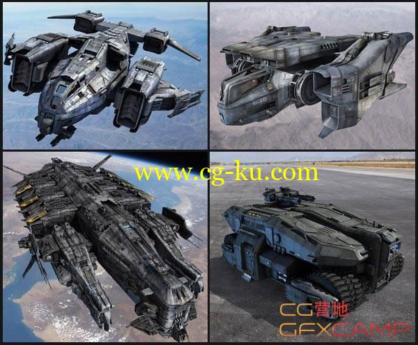 Turbosquid 星球大战科幻宇宙飞船3D模型 Sci-Fi Pack的图片1