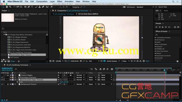 AE手绘硬纸壳卡通定格动画教程第一章 Lynda – Creating a Handmade Look in After Effects 01 Paper Cutout and Stop Motion Styles的图片1