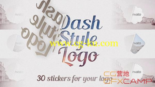 AE模板-铅笔手绘纸张翻转图片展示 VideoHive Dash Style Logo的图片1