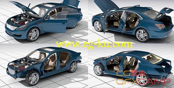 汽车开关门详细拆解动画3D模型 Dosch 3D: Car Details 2015的图片1