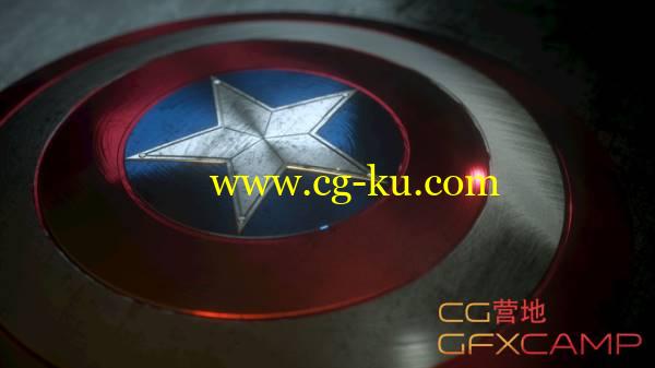 美国队长盾牌C4D材质渲染教程 Cinema 4D Captain Americas Shield Lighting and Texturing Tutorial的图片1