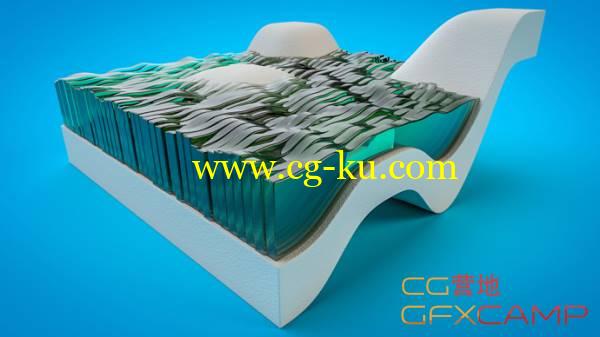 玻璃质感海浪C4D教程 Cinema 4D – Creating Fantastic Glass Waves Tutorial的图片1