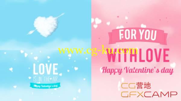 AE模板-情人节一箭穿心爱情浪漫开场 Valentines Day Card的图片1