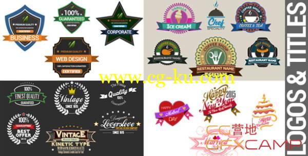 AE模板-旅游复古爱情徽章标签文字标题动画 Logos&Titles的图片1