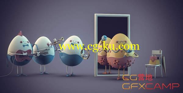 AE模板-复活节卡通可爱蛋蛋演奏 Happy Easter的图片1