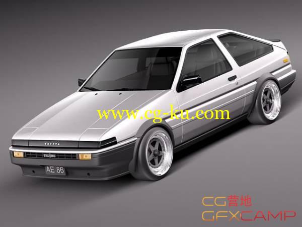AE86汽车3D Max模型 Turbosquid Toyota AE86的图片1
