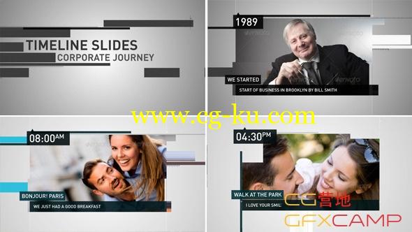 AE模板－线条生长公司企业历史时间线项目事件图片介绍 Timeline Slides的图片1