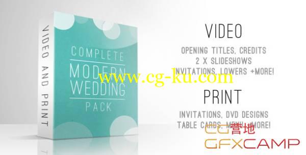 AE模板－优雅清晰照片墙浪漫婚礼包装 Complete Modern Wedding Pack的图片1