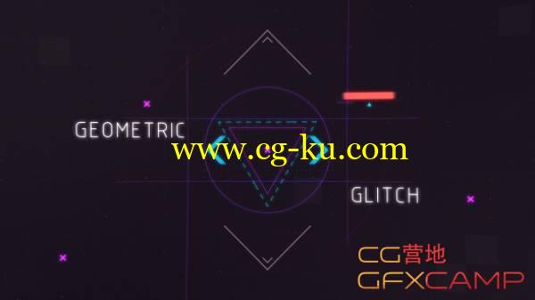 AE模板-几何线条创意MG动画开场 Geometric Glitch Intro 2的图片1