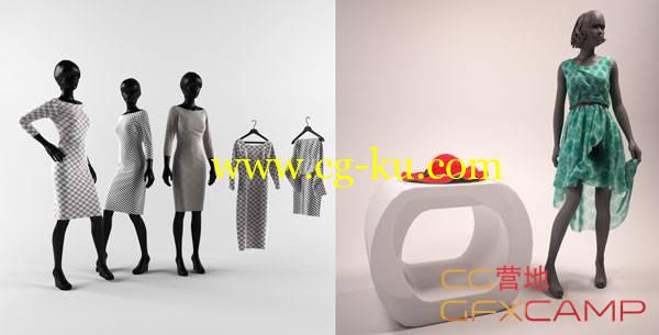 服装店模特展厅人体3D模型 Modern Shops Models Collection的图片1