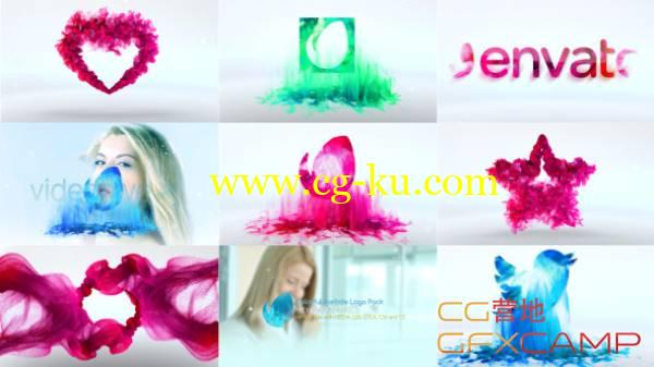 AE模板-水墨粒子图形汇聚Logo展示 Colorful Particle Logo Pack的图片1