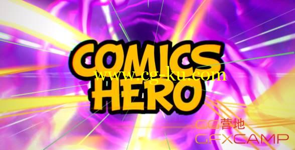AE模板-英雄漫画卡通字幕标题图片视频开场 Comics Hero (Broadcast Pack)的图片1