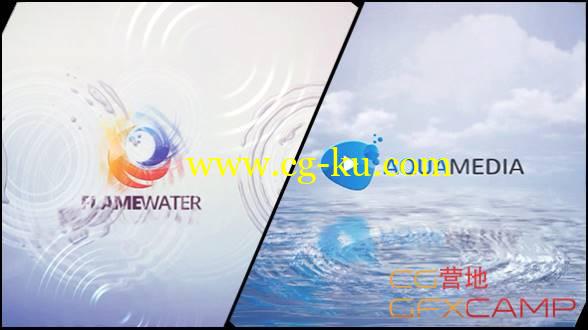 AE模板-水面公司企业Logo涟漪波纹创意展示 Clean Logo V03 Water Ripples的图片1