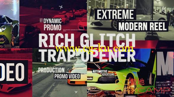 AE模板-城市生活纪录片信号损坏片头开场 Rich Glitch Trap Opener的图片1