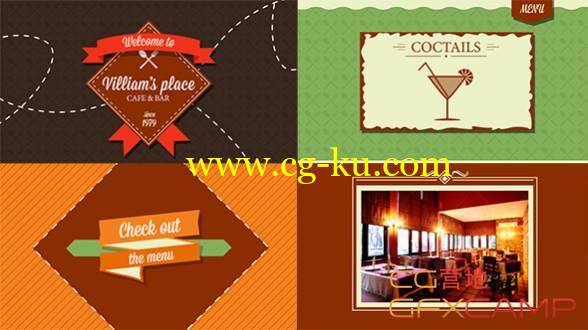 AE模板-餐厅咖啡厅酒吧MG动画宣传片 Restaurant Cafe Bar Dine Promo的图片1