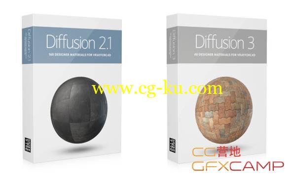 C4D Vray材质漫反射着色器预设包 Muse Creative Vrayforc4d Material Pack Diffusion Shaders 2.1 + 3的图片1