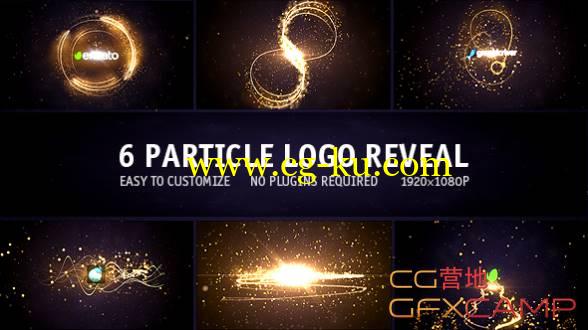AE模板-粒子路径动画Logo展示 Particle Logo Reveal Pack 6in1的图片1