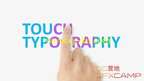 AE模板-手势点击滑动手机平板电脑文字排版MG动画 Touch Typography的图片1