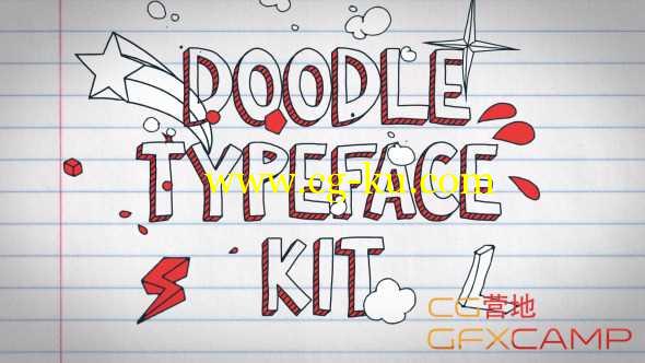 AE模板-手绘涂鸦卡通字体动画元素 Doodle Typeface Kit的图片1
