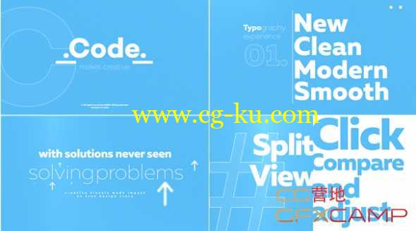 AE模板-文字排版开场产品解说动画 Code Typography的图片1