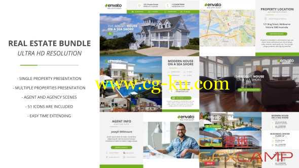 AE模板-房地产室内建筑环境宣传栏目包装 Real Estate Bundle的图片1