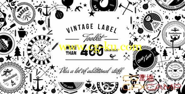 AE模板-复古欧式小清晰徽章标签工具包 Vintage Label Toolkit的图片1