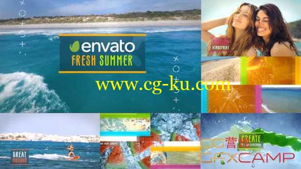 AE模板-夏日海滩旅游时尚活力片头 Stylish Summer Slideshow的图片1