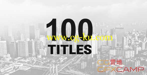 AE模板-100个公司企业人名字幕条文字标题动画 100 Titles Pack的图片1