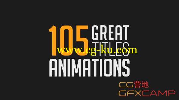 AE模板-文字排版标题动画 105 Great Title Animations的图片1