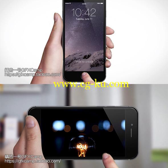 AE模板-iPhone 6S苹果手机APP点击滑动手势展示宣传的图片1