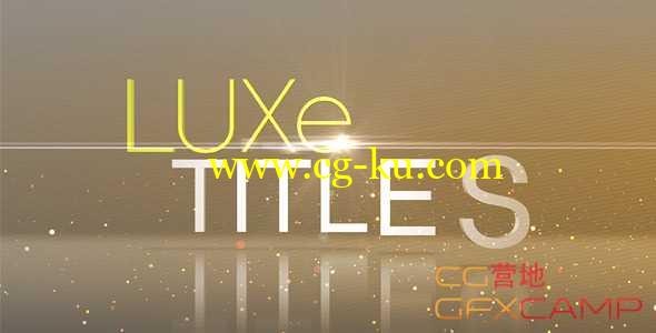 AE模板-奢华金色粒子光线时尚图片片头 Luxe Titles的图片1
