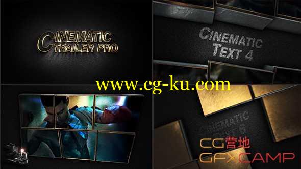 AE模板-3D方块拼贴震撼大气宣传片展示片头 Cinematic Trailer Pro的图片1
