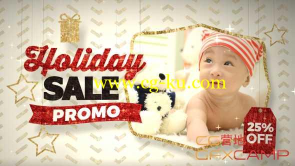 AE模板-圣诞节商品促销悬挂照片图片宣传 Holiday Sale Promo的图片1