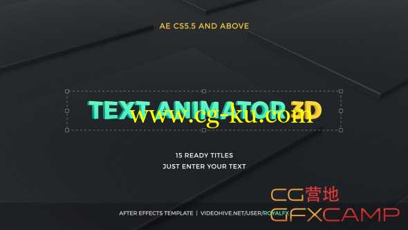 AE模板-卡通3D文字标题动画 Text Animator 03- 3D Corporate Titles的图片1