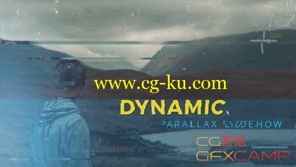 AE模板-动感噪波三维视差图片科技感包装片头 Dynamic Parallax Slideshow的图片1