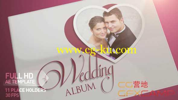 AE模板-浪漫婚礼相册照片展示片头 Photo Album的图片1