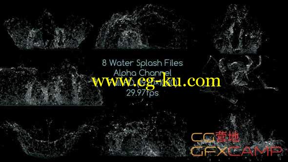 水面水滴溅开高清视频素材 Water Splash Pack的图片1