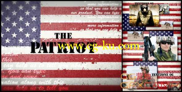AE模板-军事图片相册人物介绍包装片头 The Patriot的图片1