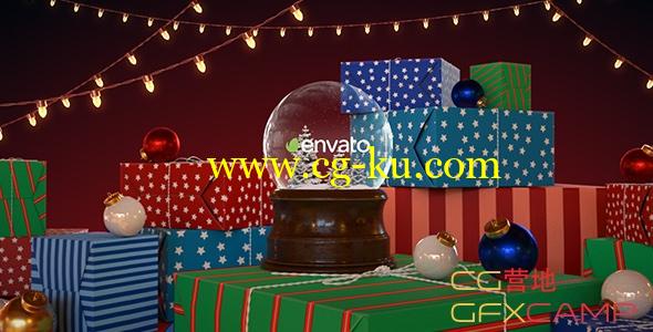 AE模板-圣诞节下雪水晶球片头 Christmas Snow Globe的图片1
