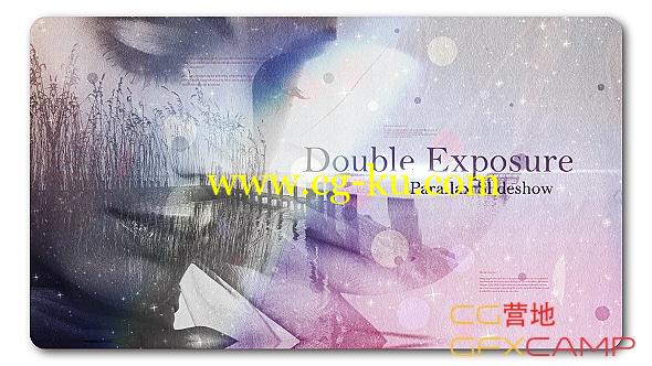 AE模板-多重曝光三维视差图片展示片头 Double Exposure Parallax Slideshow的图片1