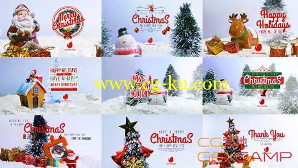 AE模板-喜庆欢乐圣诞节片头Logo文字动画 10 Miniature Christmas Wishes的图片1