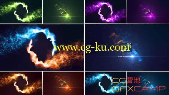 AE模板-魔法粒子环绕碰撞Logo展示 Magic Particles Logo Reveal的图片1