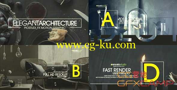 AE模板-优雅室内商品介绍宣传片 Elegant Architecture Promo的图片1